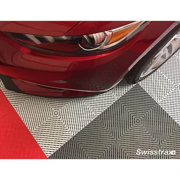 Swisstrax Ribtrax PRO Small Mat Kit - Checkered (Jet Black/Racing Red)