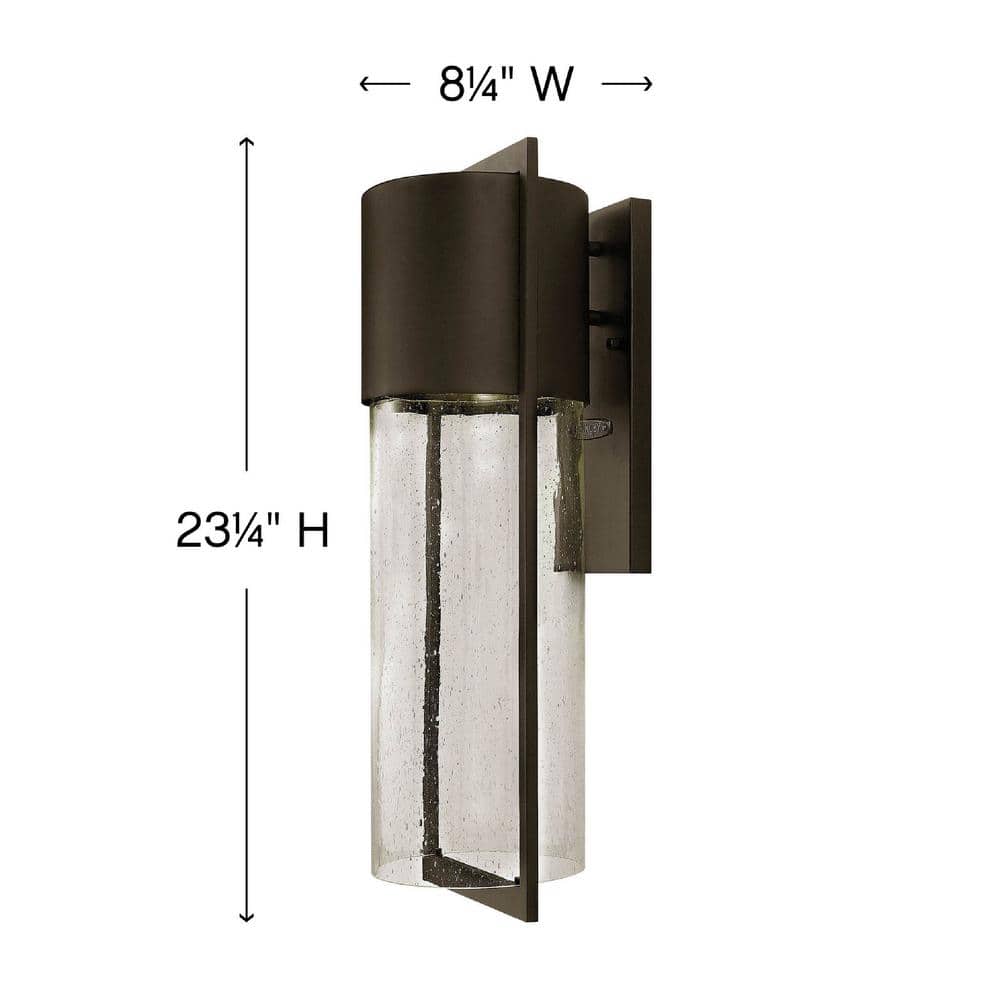 Buckeye Bronze Seedy Glass 1-Light Outdoor Wall Light