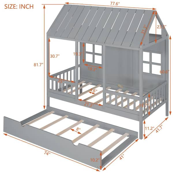 HOMESTYLES Seaside Lodge 3-Piece Hand Rubbed White Twin Bedroom Set  5523-4021 - The Home Depot