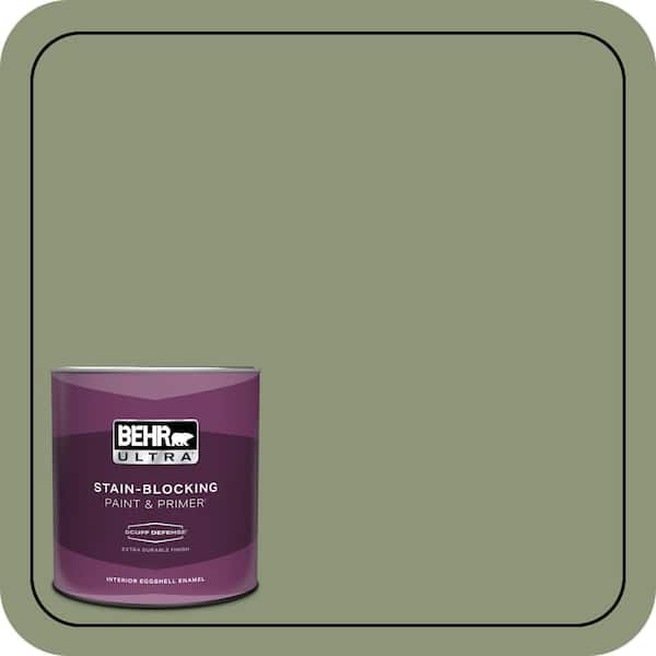 BEHR ULTRA 1 qt. #420F-5 Olivine Extra Durable Eggshell Enamel Interior Paint & Primer