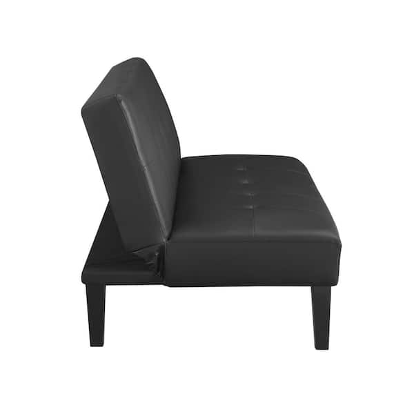 Black best sale futon chair