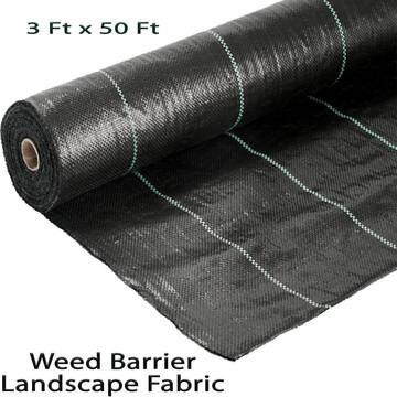 Ashman Online Ashman Landscape Fabric, Weed Barrier Fabric 3 ft. x 50 ft., Heavy-Duty Weed Blocking Protection for Gardens Landscaping LandscapeFabric3Ftx50Ft