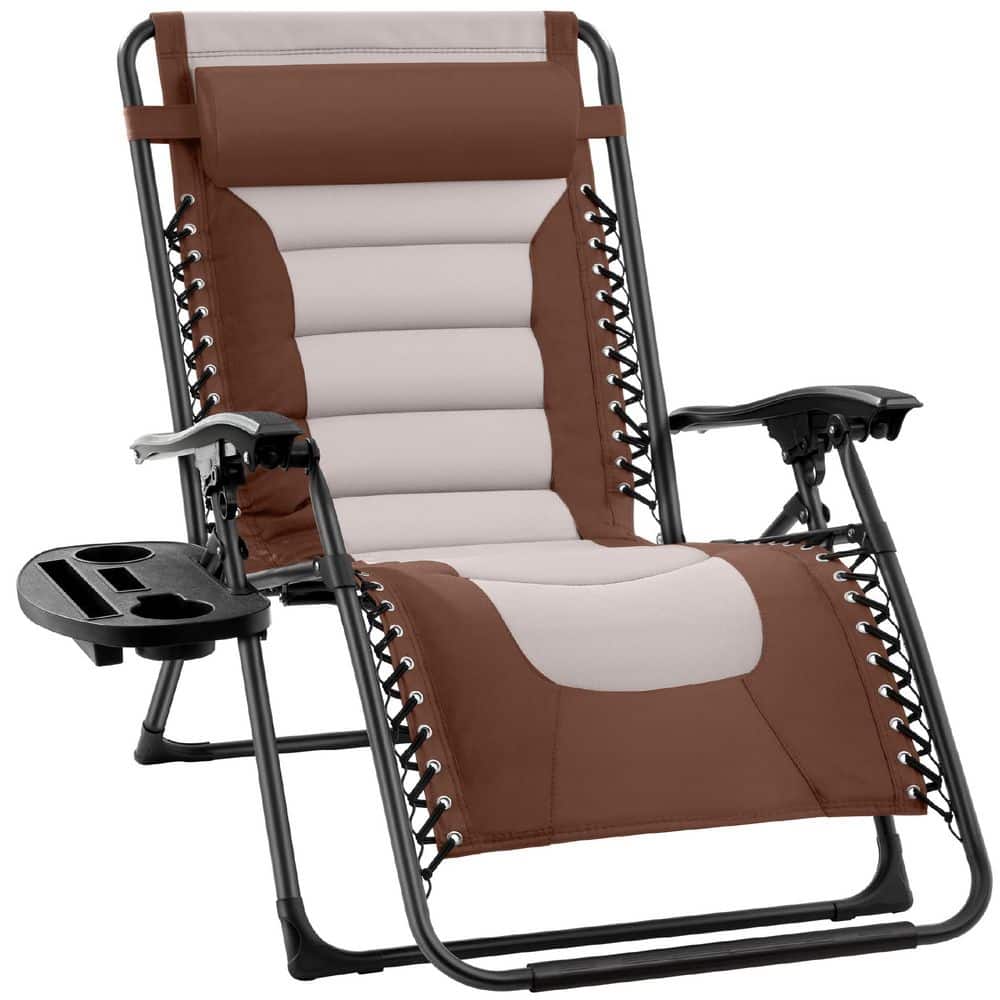 Best Choice Products Oversized Padded Zero Gravity Brown/Taupe