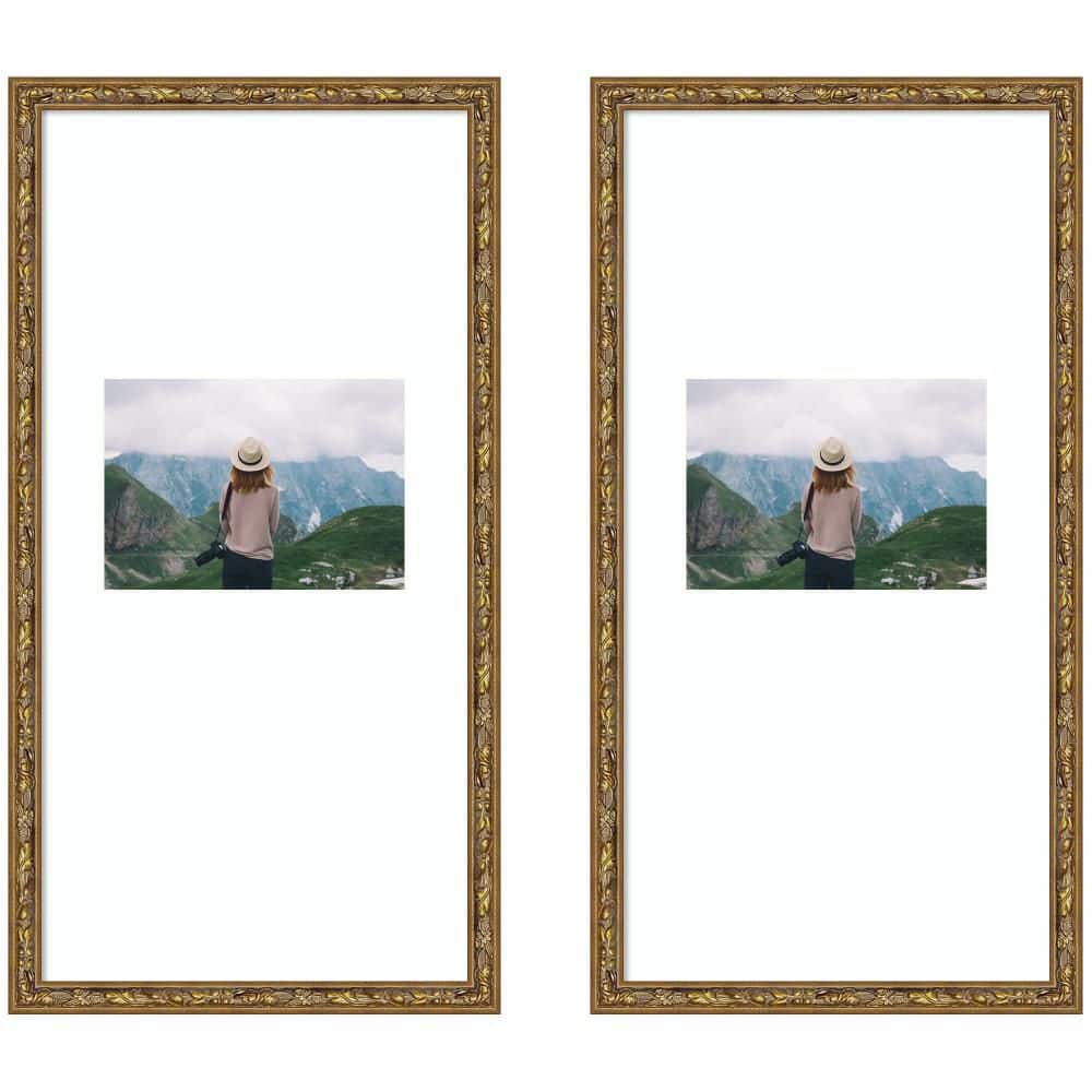 Belvedere 11x20 matted to 5x7 Bronze Wood Picture Frame Set of 2 price history on PriceWatchPro