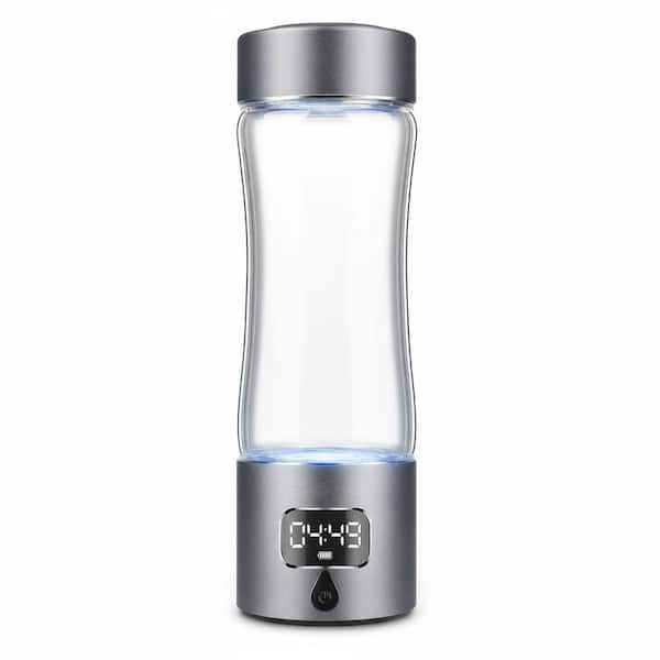 11.5 oz. Hydrogen Glass Water Bottle Generator SPE PEM Electrolysis Portable Alkaline Water Ionizer for Office Travel