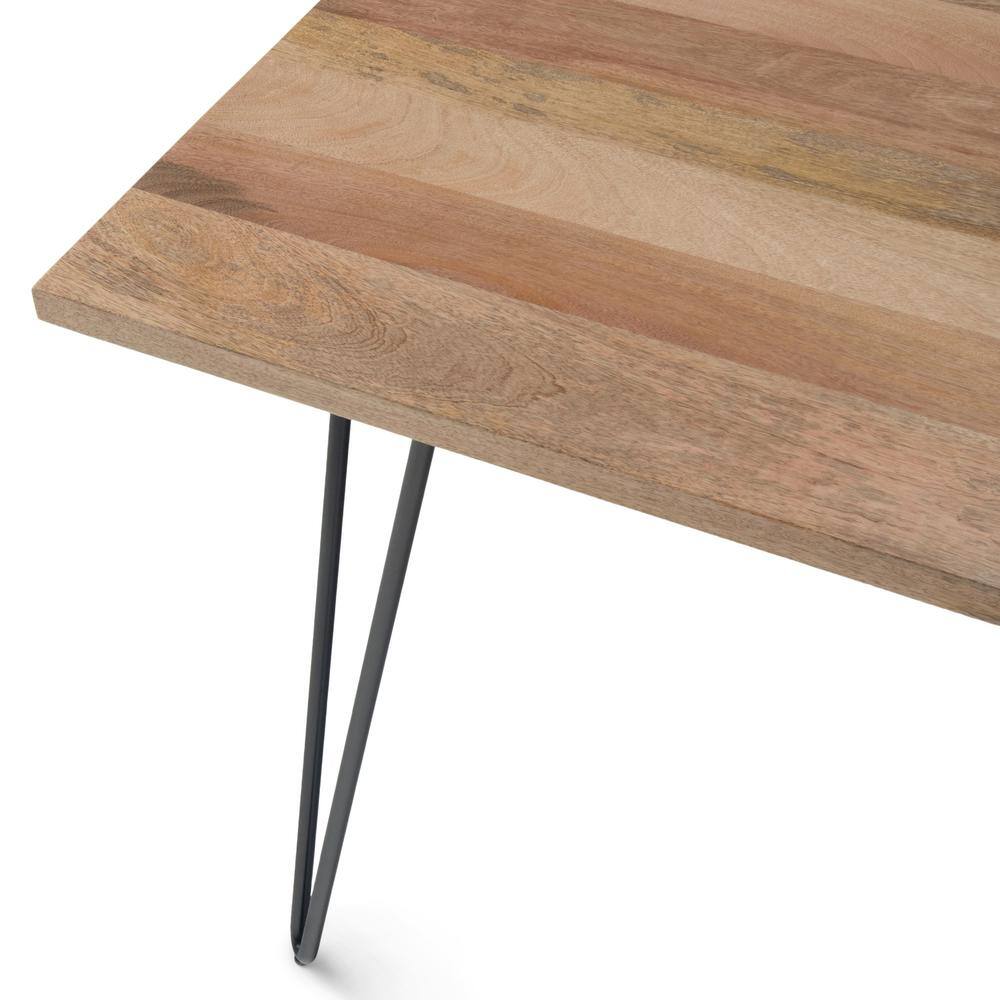 Hunter Solid Wood 66" Rectangular Dining Table in Natural