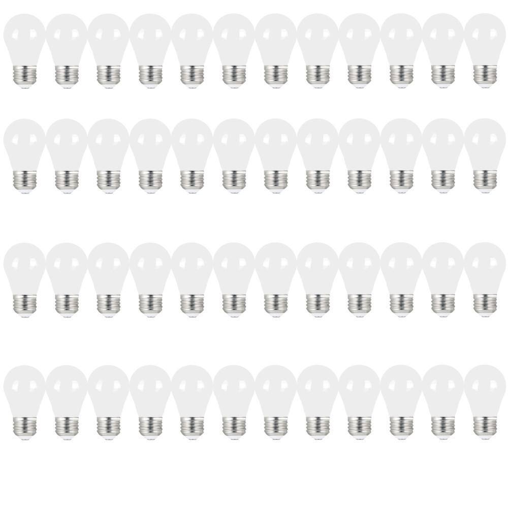 40-Watt Equivalent A15 Dimmable Filament CEC 90+ CRI White Glass LED Ceiling Fan Light Bulb, Bright White 3000K(48-Pack) price history on PriceWatchPro