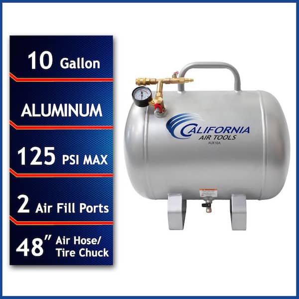 California Air Tools 10 Gal. Lightweight Portable Aluminum Air Tank