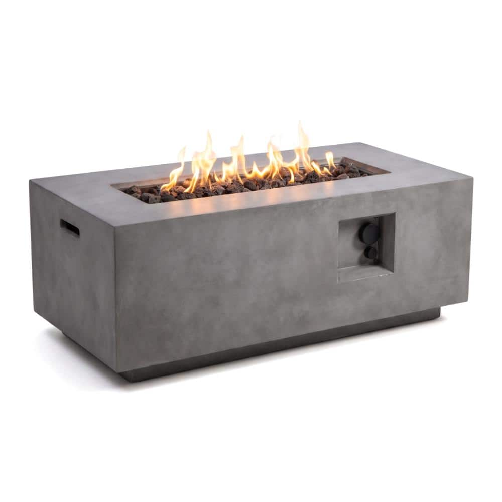 42 in. W x 20 in. D x 16 in. H Gray Concrete Propane Outdoor Fire Pit Table with 50,000 BTU price history on PriceWatchPro
