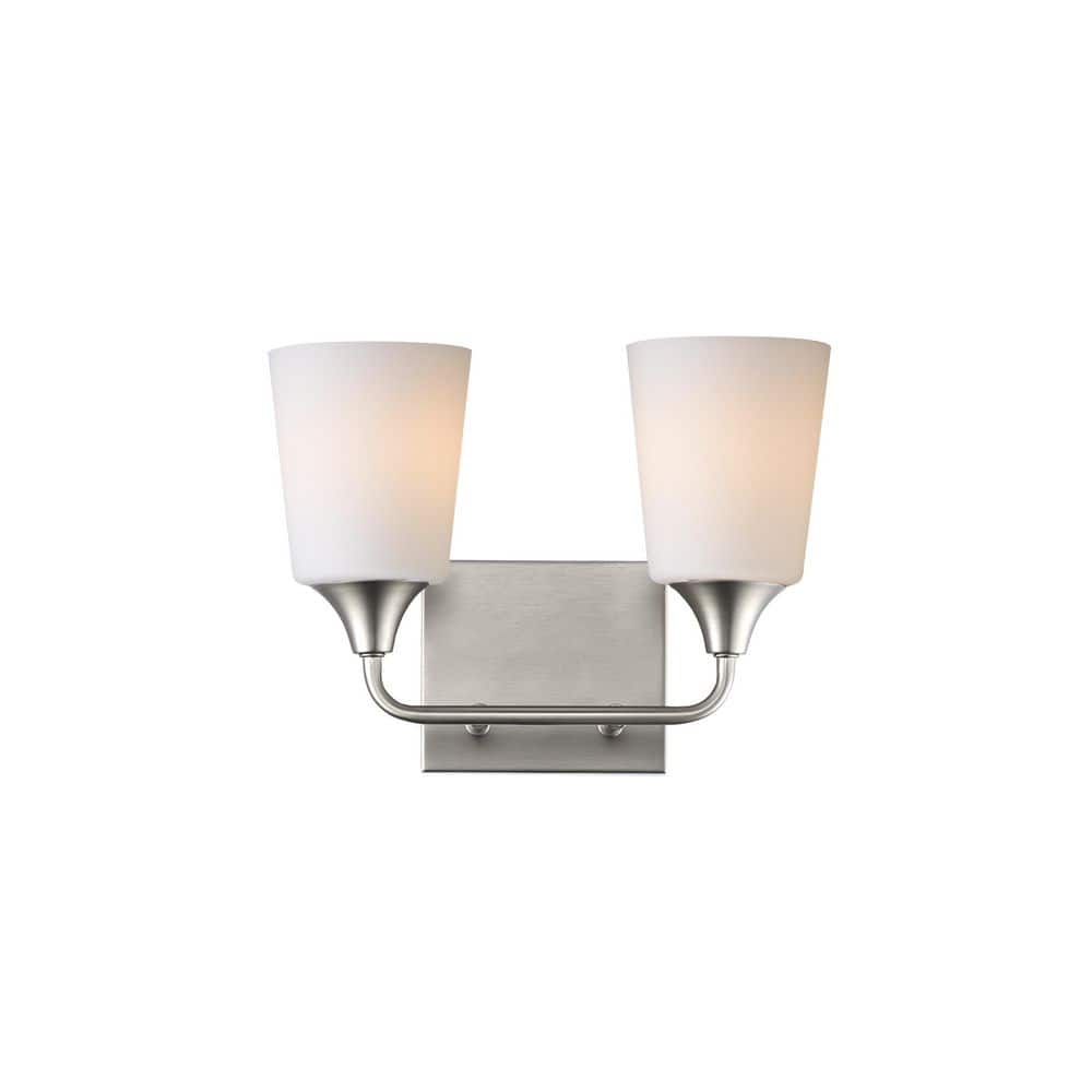 Hudson 13 in. 2 Light Satin Nickel Vanity Light price history on PriceWatchPro