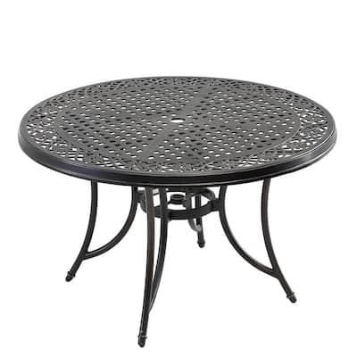 48 In Patio Dining Tables The Home Depot 48 In Patio Dining Tables, 48 Inch Round Patio Table Top With Umbrella Hole