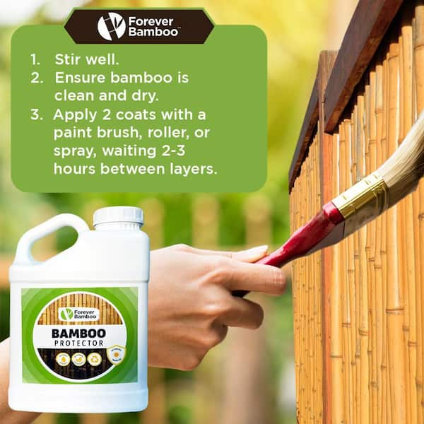 Eco-friendly Bamboo Sealer 1 gal. Clear Premium Water-Based, UV and Water-Resistant Exterior Wood Sealer