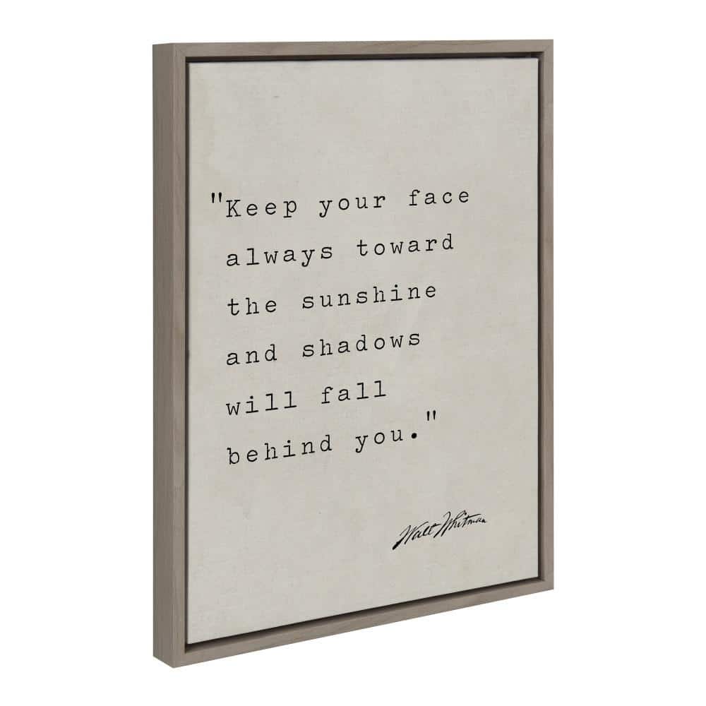 18x24 Beige Canvas Motivational Quote Print with Frame