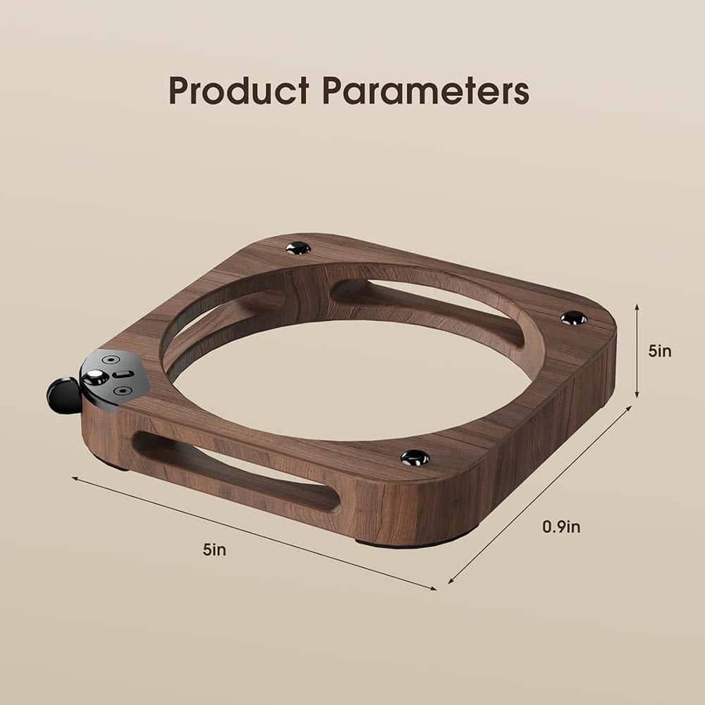 Wood Desk Stand with Cooling Pad Dust Mount Proof Base for Mac Mini M4 Pro - Thumbnail 5