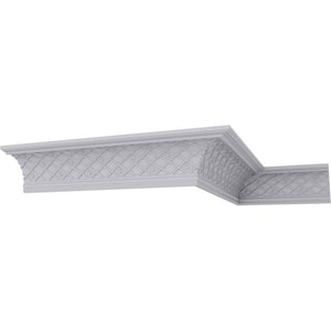 SAMPLE - 4-5/8 in. x 12 in. x 4-5/8 in. Polyurethane Brightton Crown Moulding