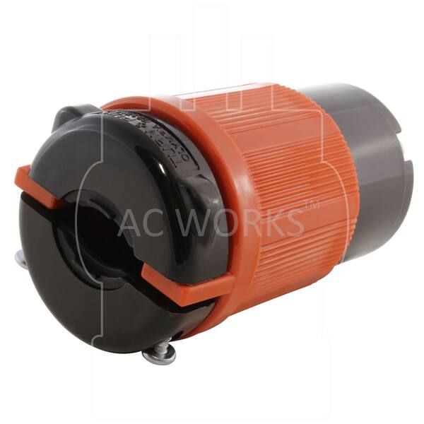 AC WORKS NEMA L15-30R 3-Phase 30A 250V 4-Prong Locking Female