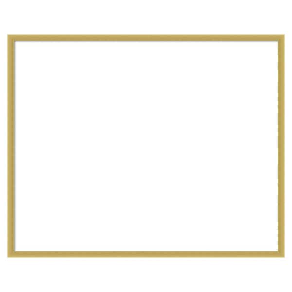 Svelte Polished Gold 31 in. x 25 in. Wood Framed Dry Erase Magnetic Memo Board