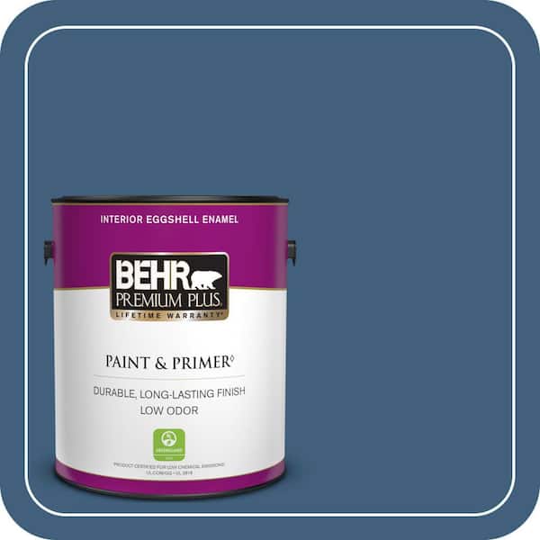 BEHR PREMIUM PLUS 1 gal. #M510-6 Tidal Eggshell Enamel Low Odor Interior Paint & Primer