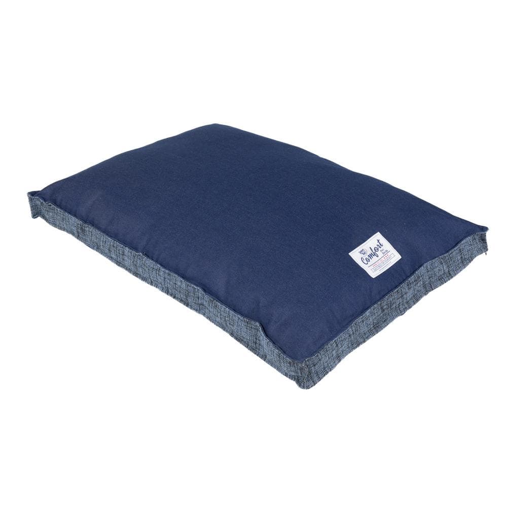 Happy Tails Medium 36 in. x 27 in. Denim Pet Bed Blue 30025 The Home Depot