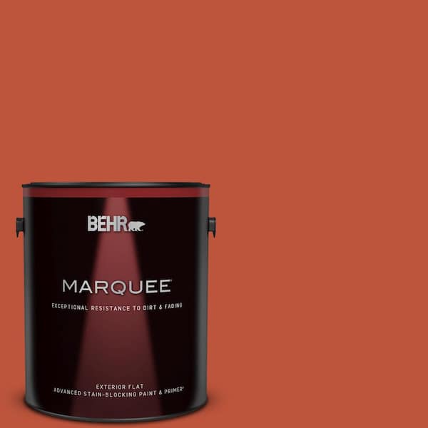BEHR MARQUEE 1 gal. #S-G-200 Glowing Firelight Flat Exterior Paint & Primer