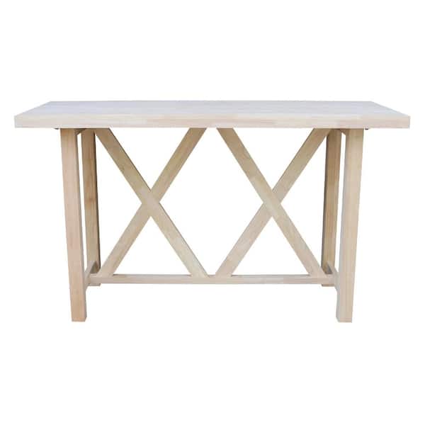 International Concepts 72 in. Unfinished Solid Wood Bar Table