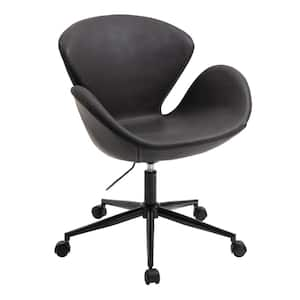 Home Office Black Faux Leather Home Office Chair