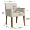 LAOTIES Beige Linen Upholstered Armchair(Set of 2) NORTH-ARMCHAIR-2PCS-BEIGE-HULK