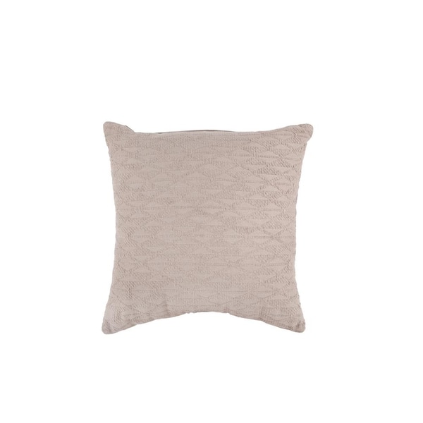 SPITIKO HOMES Blush Grey Color Cotton Throw Pillows Set of 2 6"X18"X18"