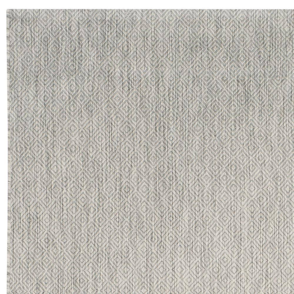 Elegant Gray Synthetic 9' x 12' Easy-Care Rectangular Area Rug