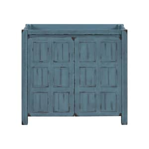 36 in. W x 18 in. D x 33 in. H Wood Bath Vanity Cabinet without Top in Vanity-vintage Blue