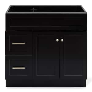 Hamlet 36 in. W x 21.5 in. D x 34.5 in. H Freestanding Bath Vanity Cabinet without Top in Black