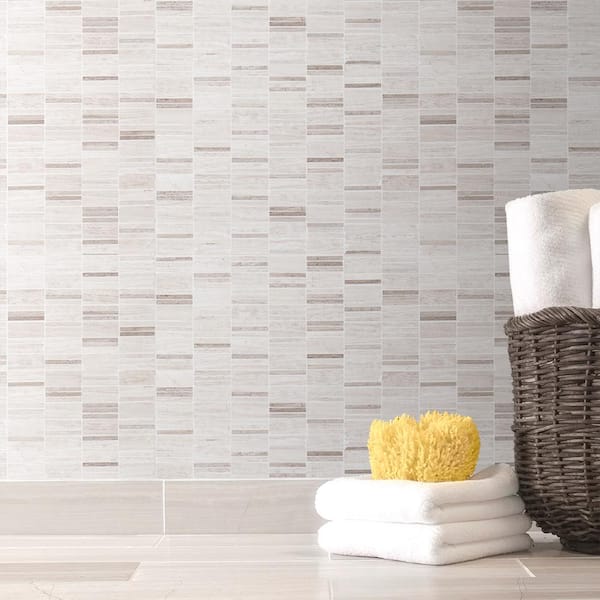 Take Home Tile Sample - Stone Grey 4 in. x 6 in. Honed Limestone