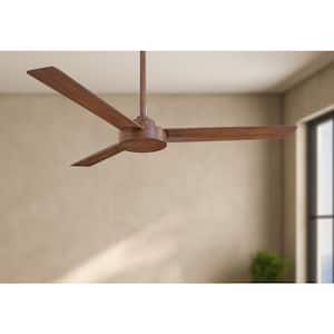 Roto 52 in. Indoor Distressed Koa Ceiling Fan with Wall Control
