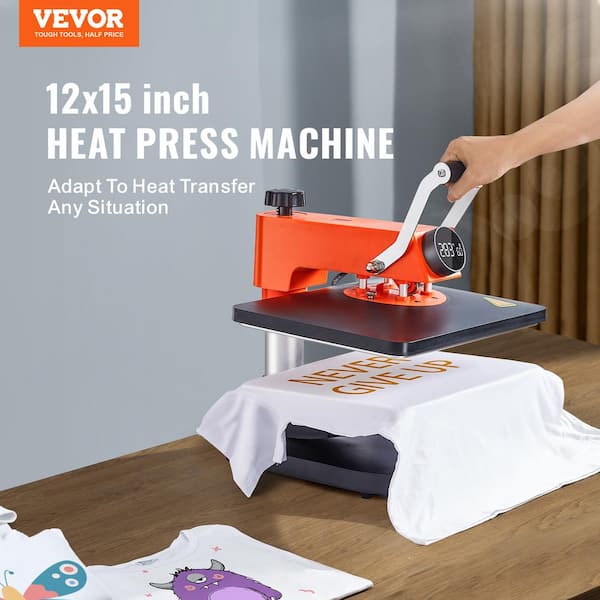 VEVOR 12 in. x 15 in. Heat Press 8 in 1 Heat Press Sublimation Machine 360°  Rotation Swing Away Shirt Printing Machine, Blue TJBHYXKLP8001AUNPV1 - The  Home Depot