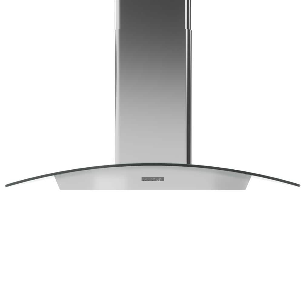 Zephyr Brisas 36 in. 600 CFM Curved Glass Island Mount Range Hood with
