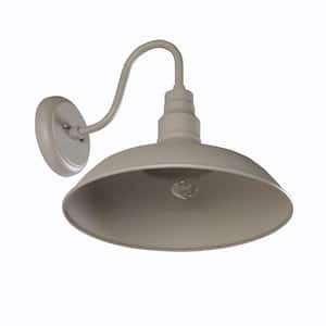 Bell Ridge 18 in. 1-Light Grey Outdoor Extra-Large Hardwired Wall Sconce Lantern