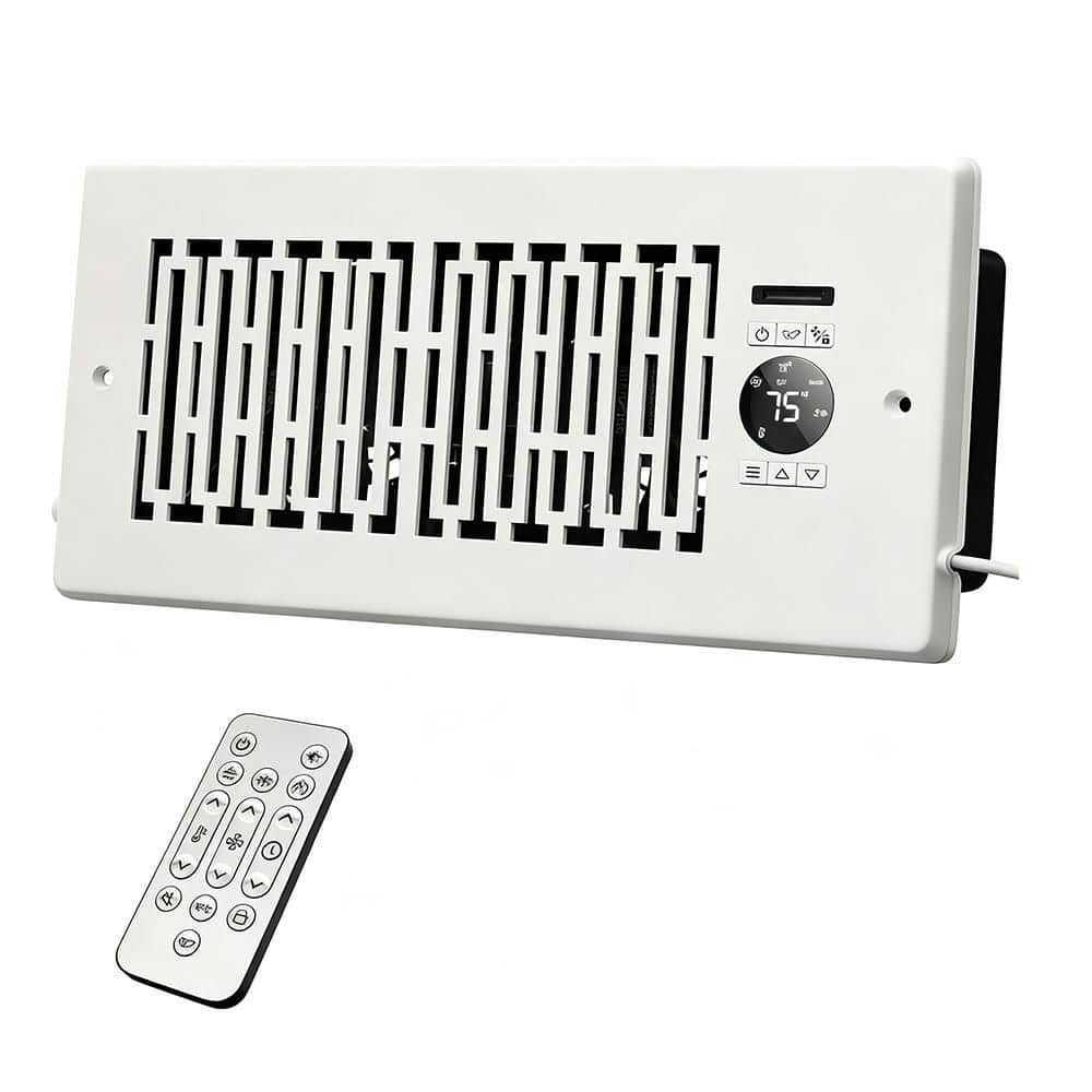 4 in.×10 in. 10-Speed Thermostat Vent Booster Fan with Remote