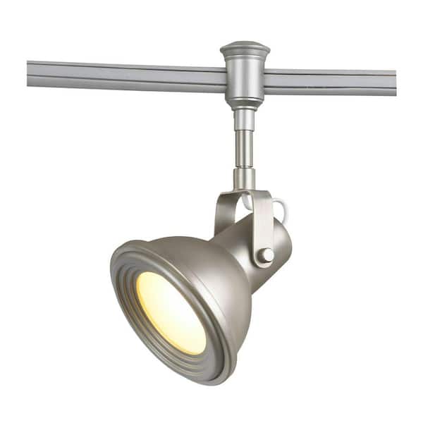 Commercial Electric LED Brushed Nickel Restoration Style Flexible Track Lighting Head