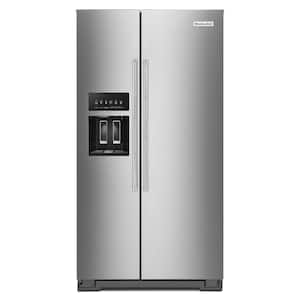 36 in. W 24.8 cu. ft. Side by Side Refrigerator with Exterior Ice and Water in PrintShield Stainless Steel
