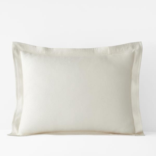 The Company Store Legends Hotel Asher Ivory Cotton Matelasse Standard Sham