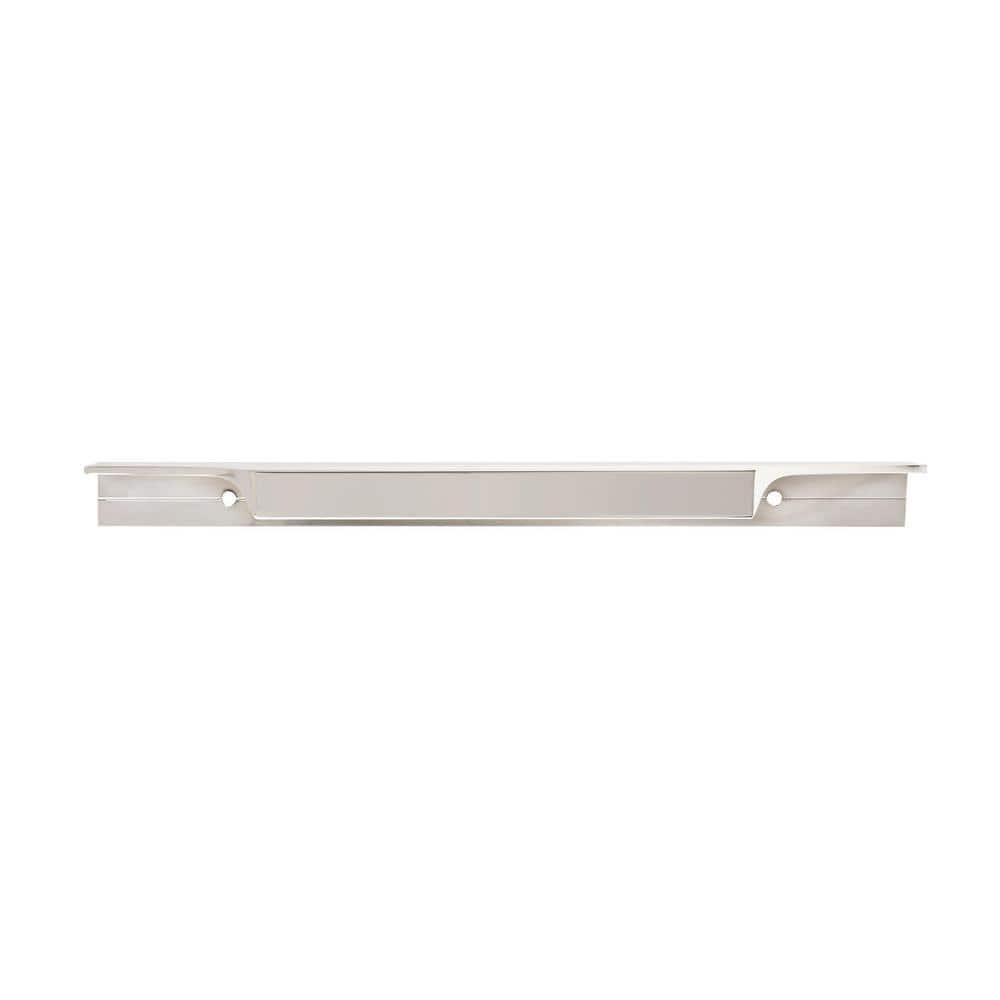 Polished Chrome Modern Cabinet Edge Pull with Mounting Hardware
