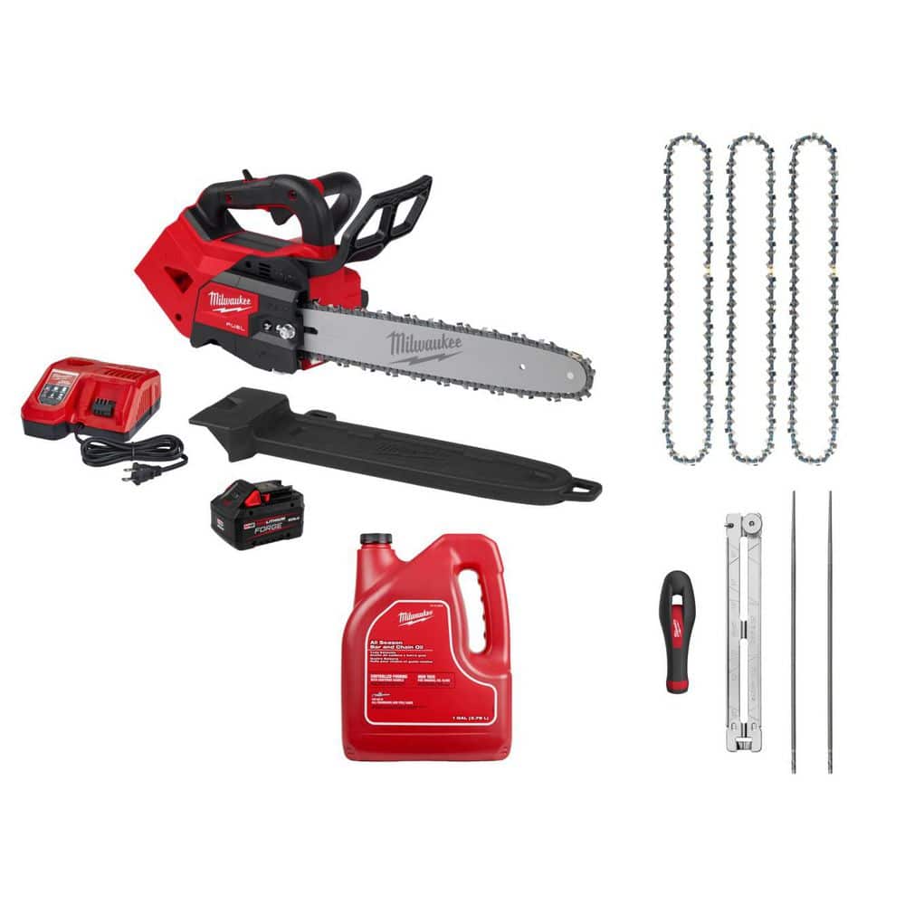 M18 FUEL 14 in. Battery Top Handle Chainsaw Kit w/ 14 in. Chainsaw Chain (3 PK), 4 PC Chain Sharpening, Bar & Chain Oil price history on PriceWatchPro