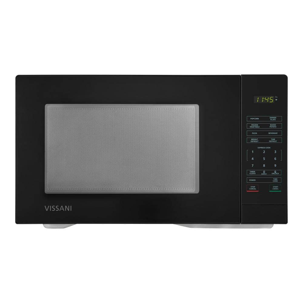 Vissani 1.1 cu. ft. Countertop Microwave Oven in Black HVM1110B3 - The ...