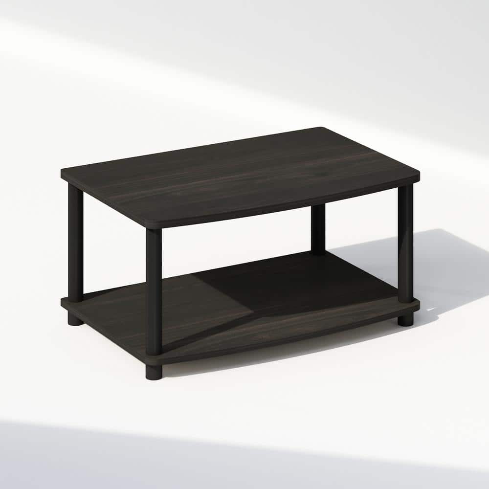 Espresso and Black Composite Wood 24'' Freestanding Printer Stand