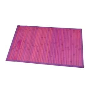 Purple 31.5 in. L x 20 in. W Rug Bath Mat Anti Slippery
