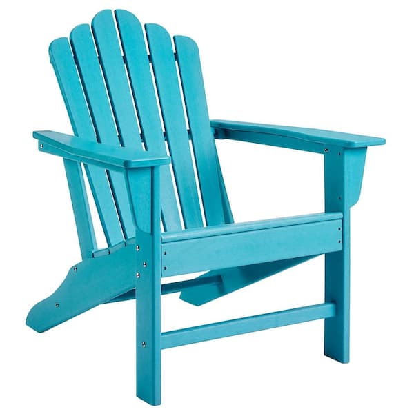 Enki Home Hdpe Plastic Outdoor Patio, Teal Adirondack Chairs Home Depot Plastic
