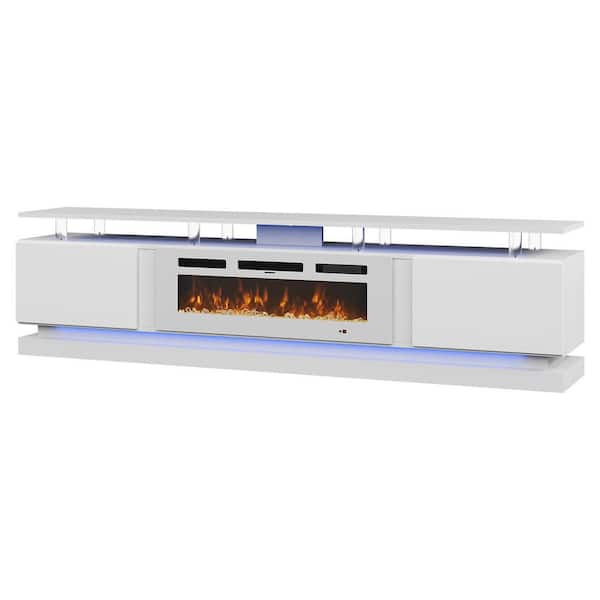 Sizzim 80 in. Freestanding Electric Fireplace TV Stand with
