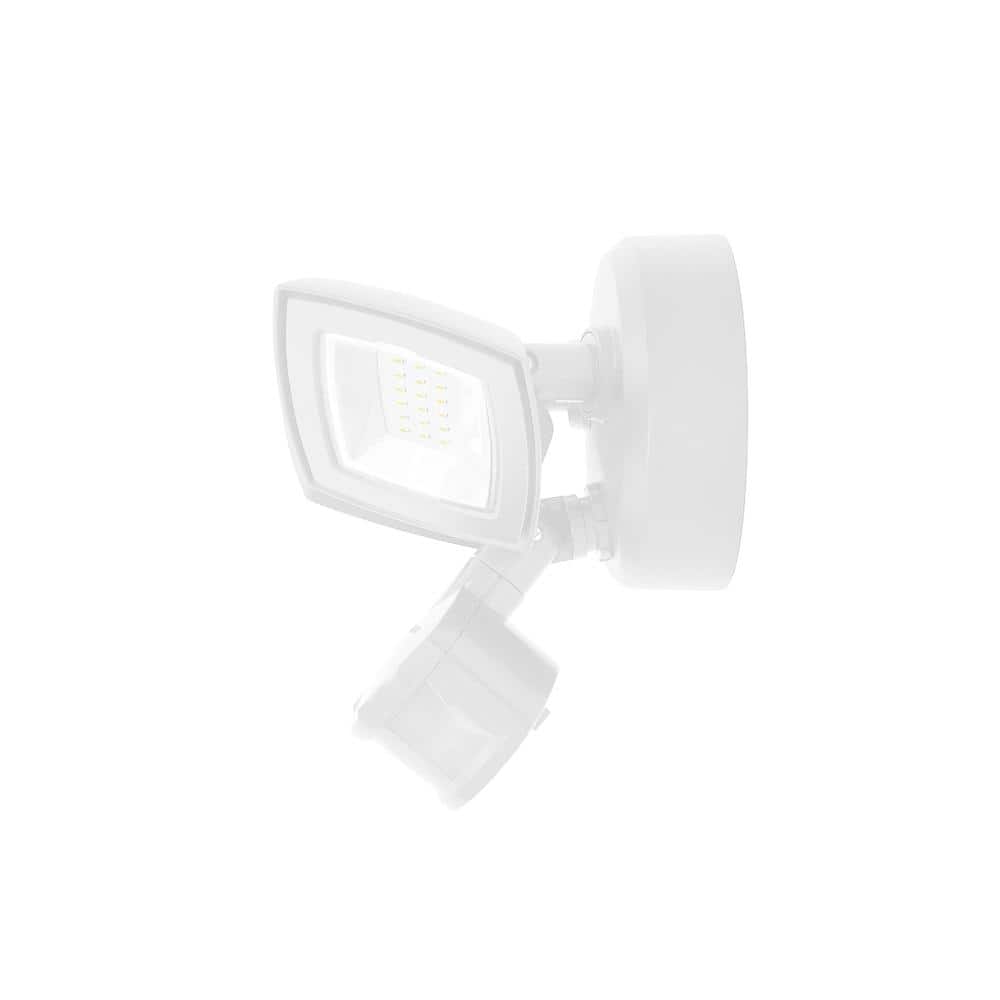 White LED Motion-Activated Twin Head Flood Light