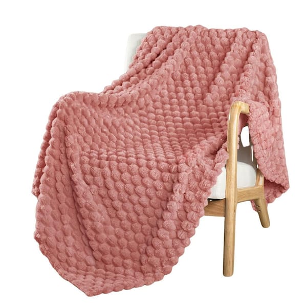Modern Extra Large Soft Fleece Dusty Pink Throw Blanket for Couch, Fuzzy Cozy Lightweight for All Season