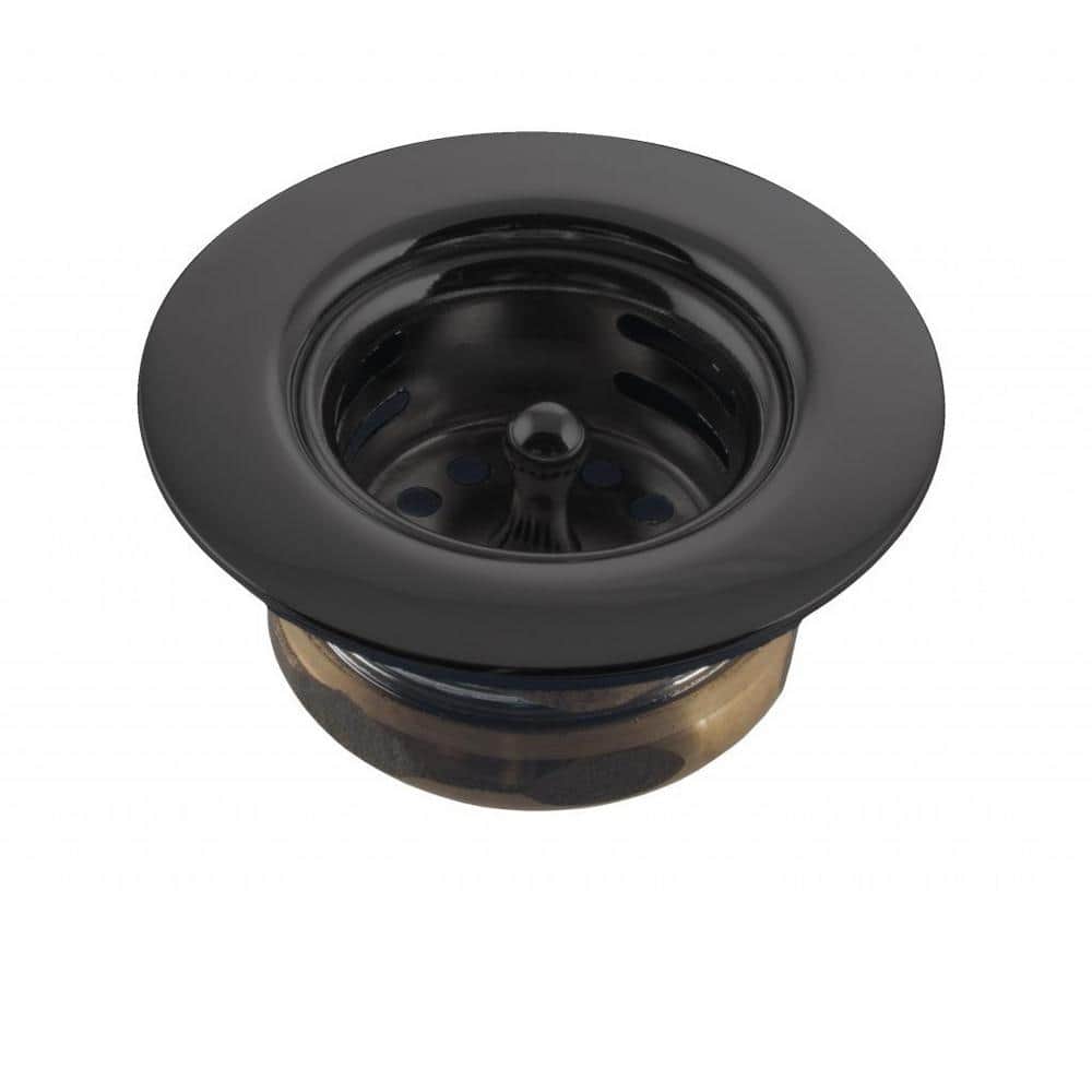 Westbrass 21/4 in. Midget Duo Post Style Bar Sink Strainer in Matte Black D22062 The Home Depot
